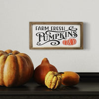 Engraved Farm Fresh Wood Harvest Sign