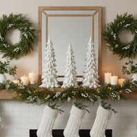 White Resin Snowy Christmas Tree