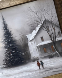 Evening in Snowfall Canvas Print