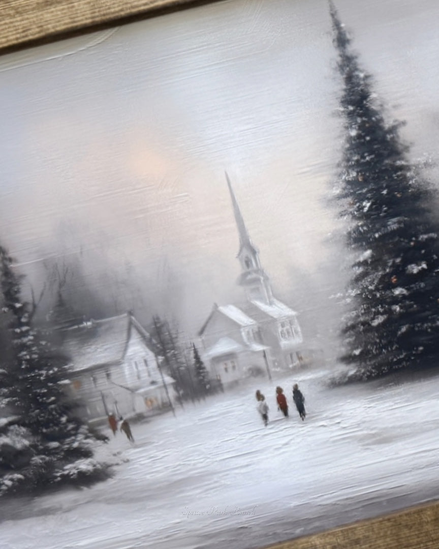 Evening in Snowfall Canvas Print