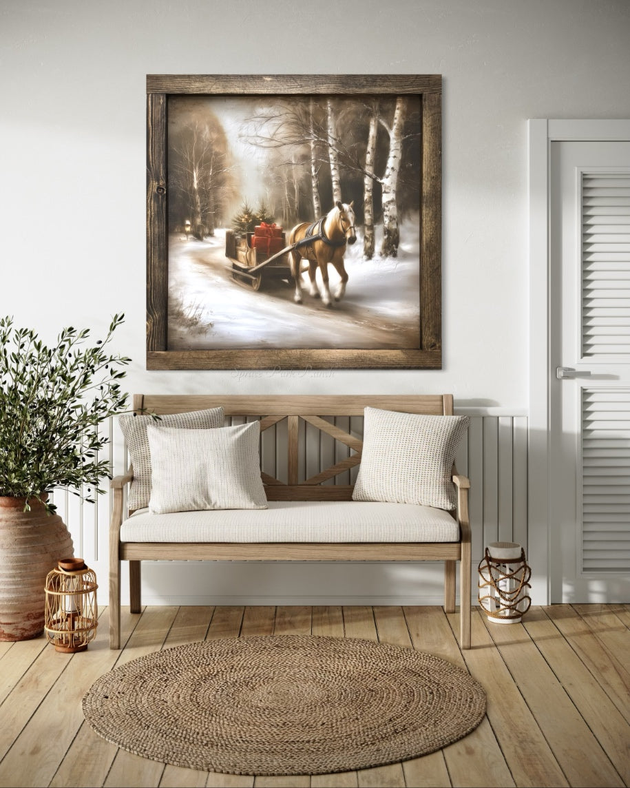 Season's Carriage Canvas Print