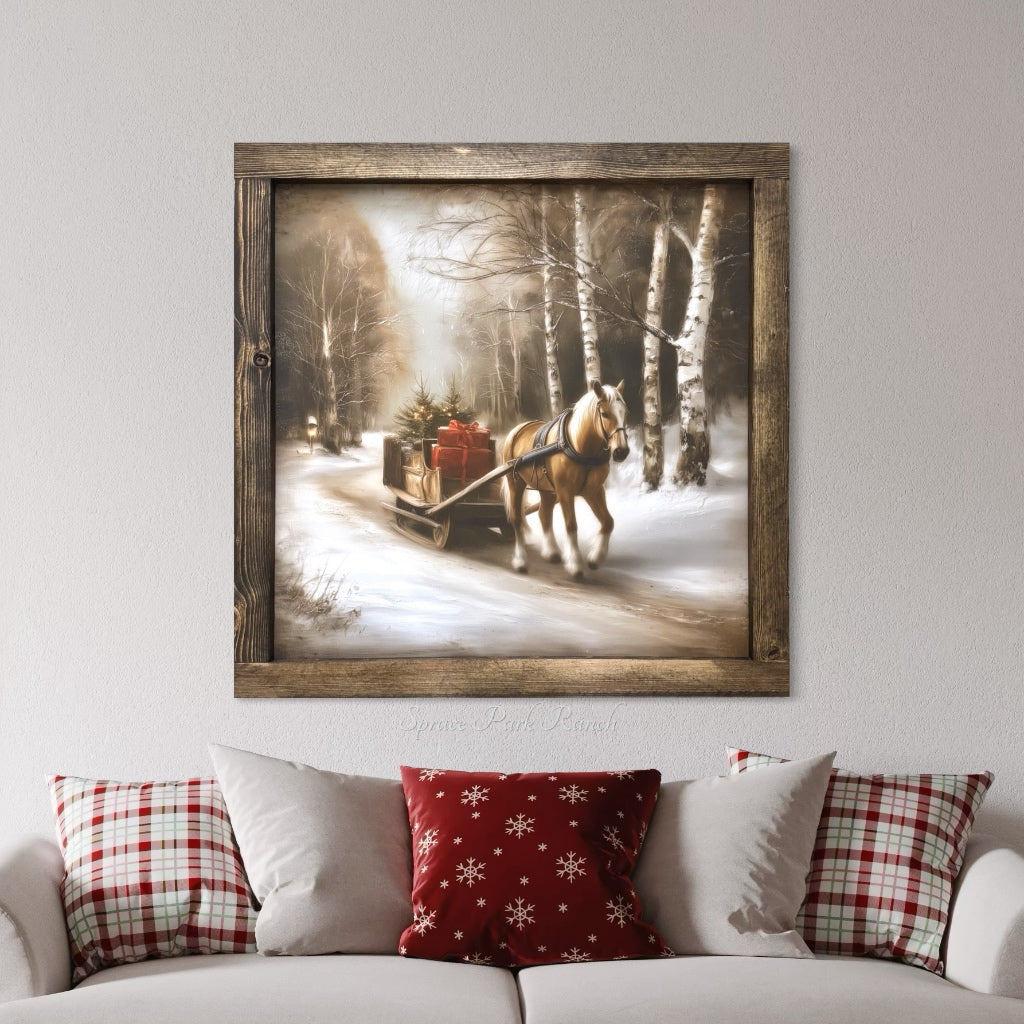Season's Carriage Canvas Print