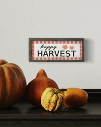 Embossed Plaid Harvest Sign