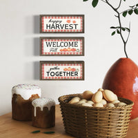 Embossed Plaid Harvest Sign