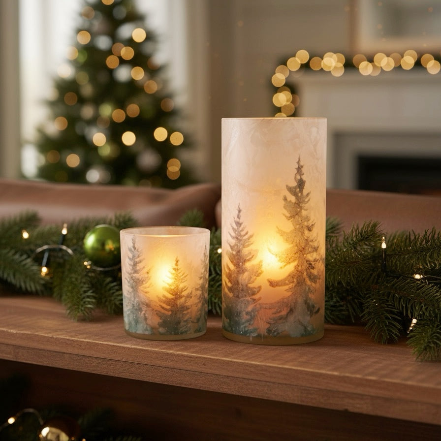 Woodland Pines Forest Candle Holder