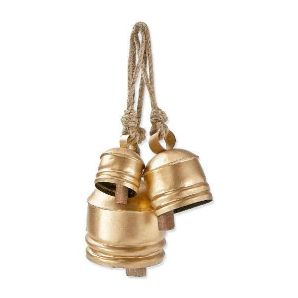Handmade Classic Artisan Bells Gold Set of 3