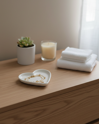 White Heart Trinket Tray