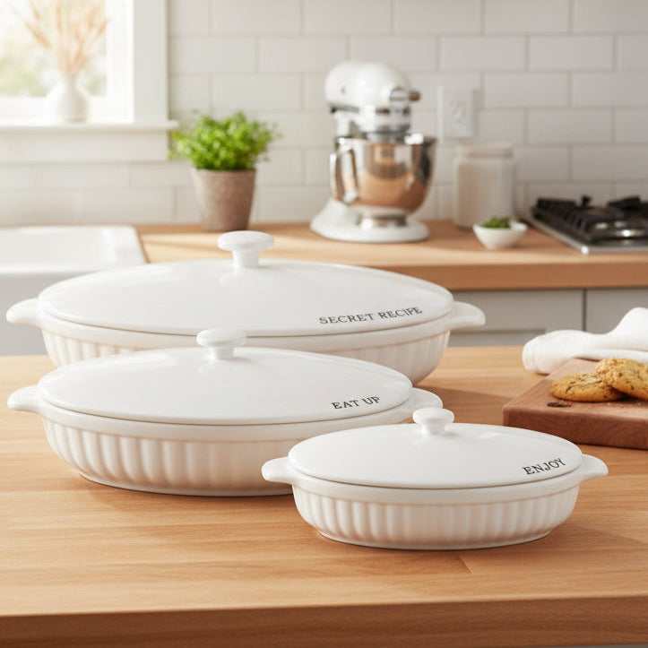 Stoneware Oval Casserole