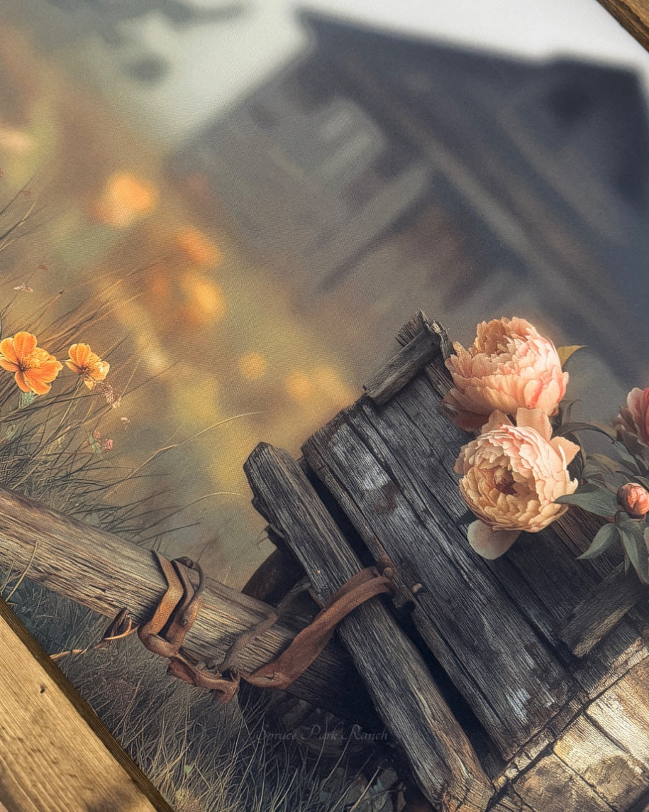 Petals on the Path Canvas Print