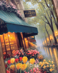The Evening Flower Shop Canvas Print