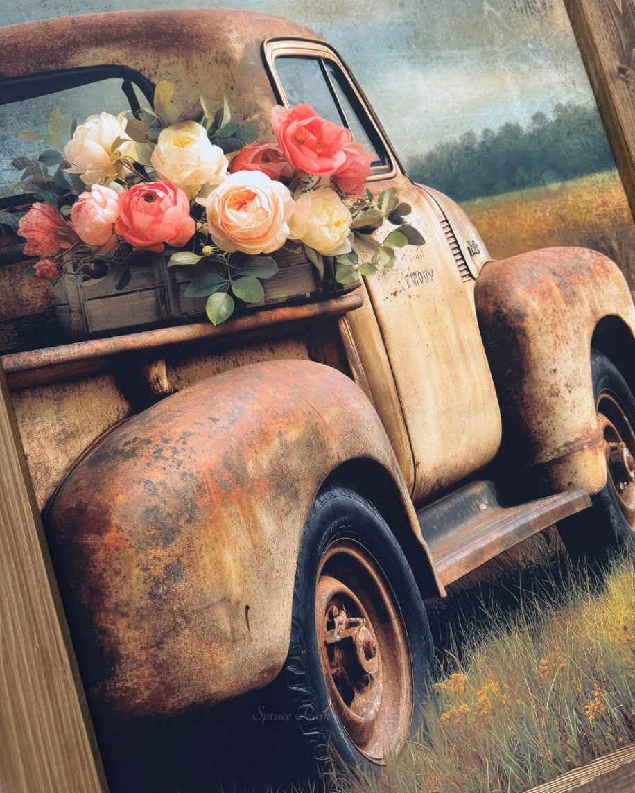 Rusted and Rosey Canvas Print