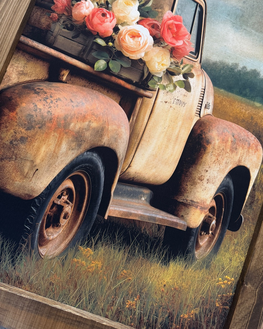 Rusted and Rosey Canvas Print
