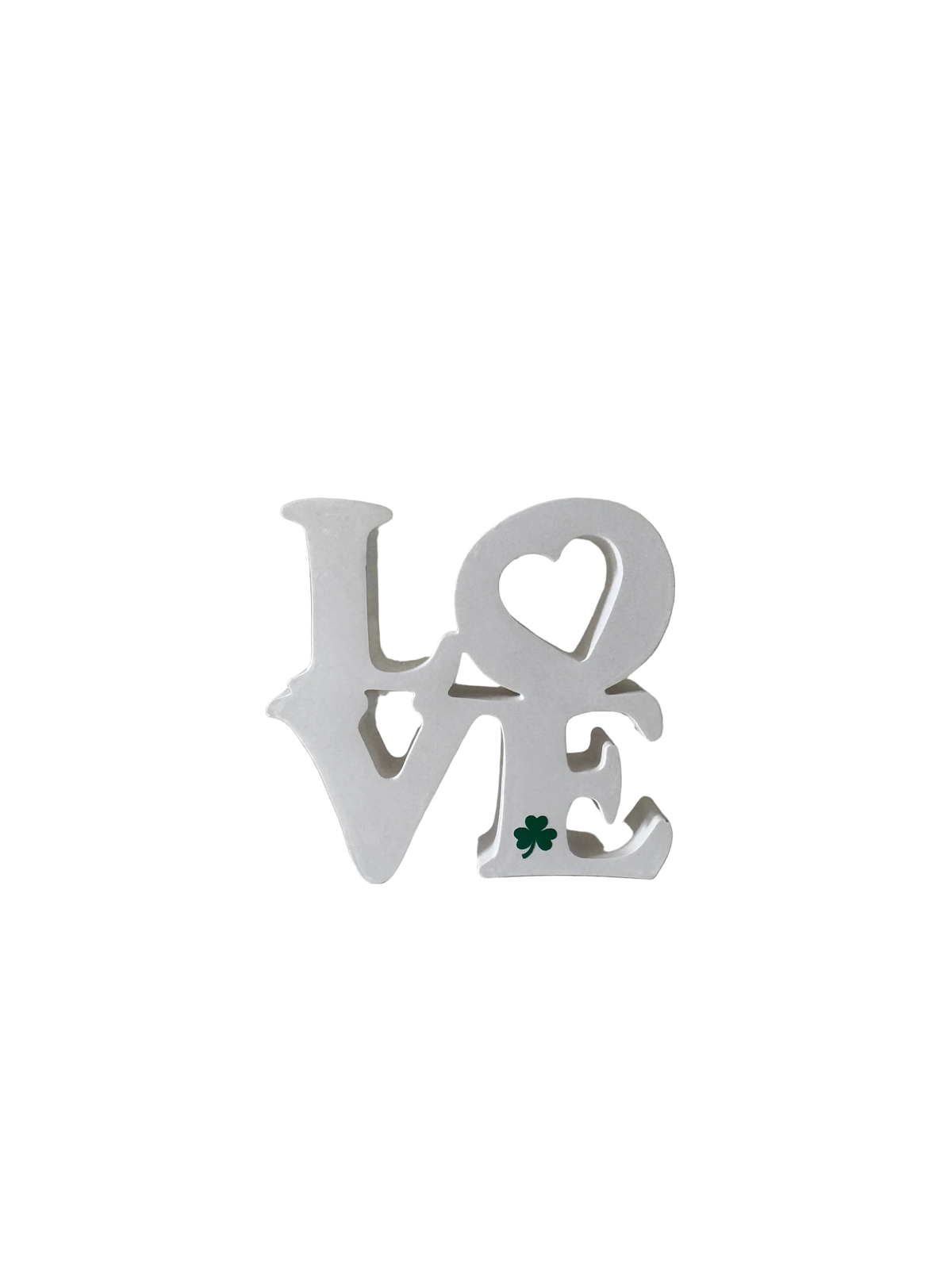 Love Cutout Sitter With Shamrock
