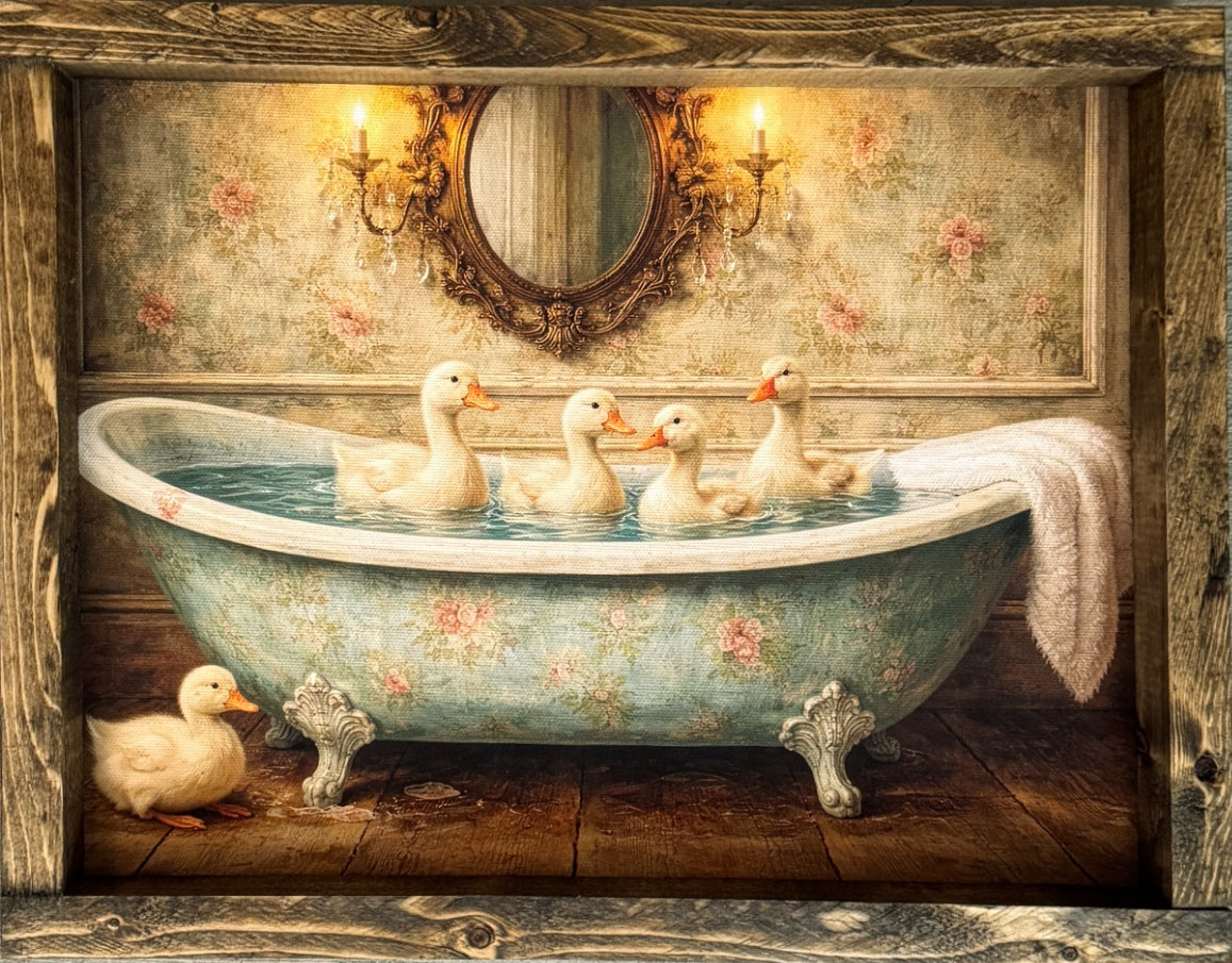 The Gentle Bath Canvas Print Exclusive
