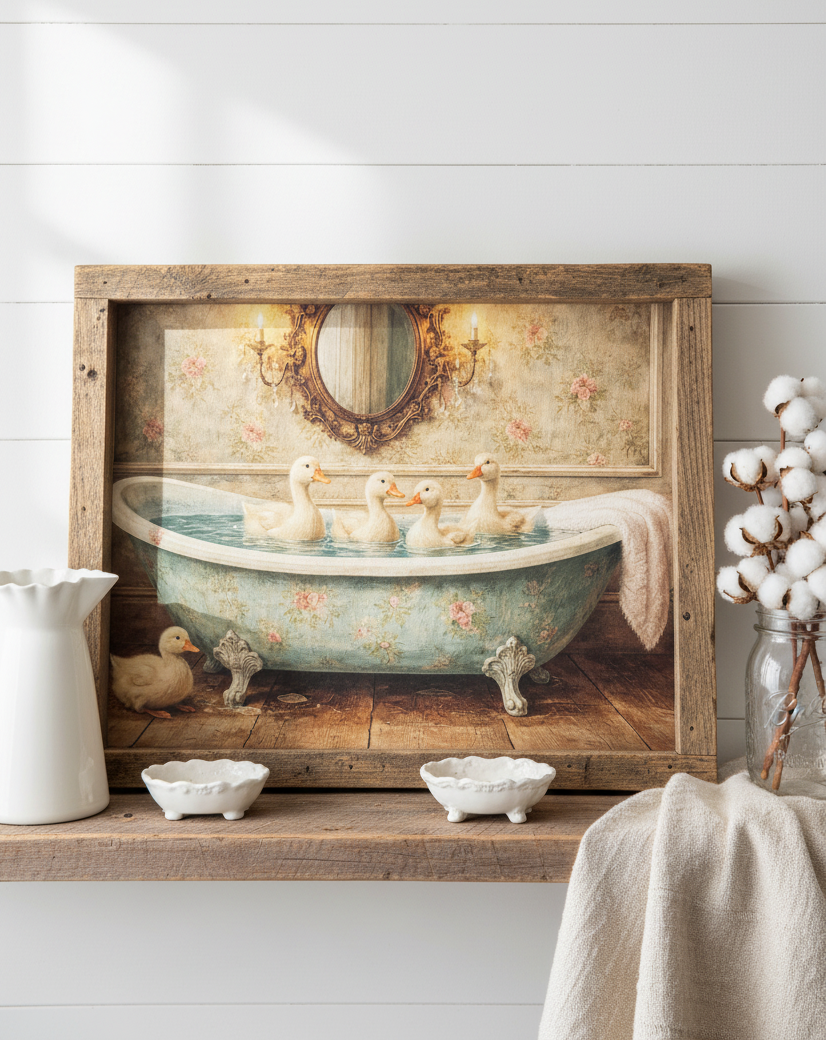 The Gentle Bath Canvas Print Exclusive