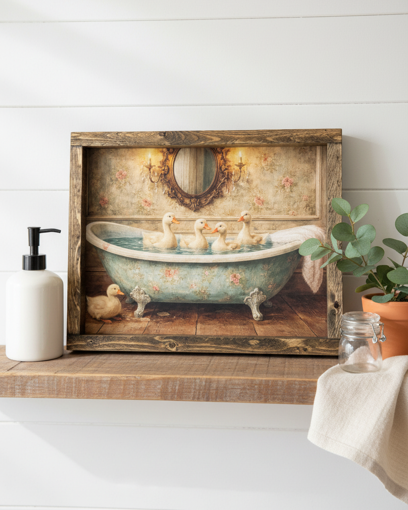 The Gentle Bath Canvas Print Exclusive