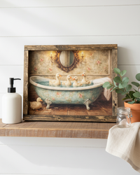 The Gentle Bath Canvas Print Exclusive