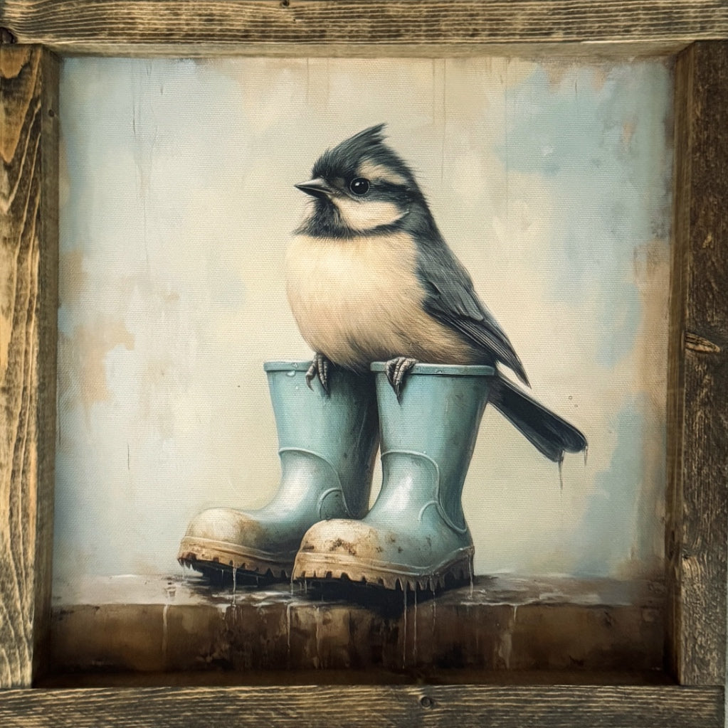 Feathered in Blue Canvas Print
