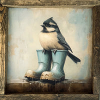 Feathered in Blue Canvas Print