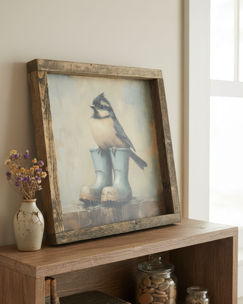 Feathered in Blue Canvas Print
