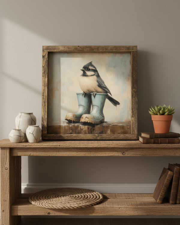 Feathered in Blue Canvas Print