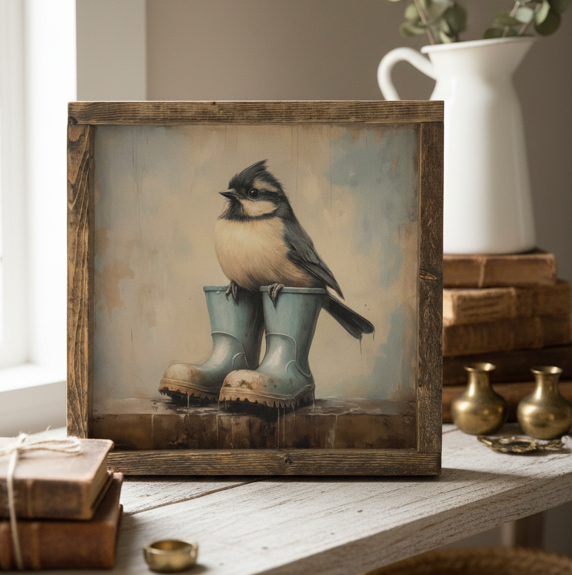 Feathered in Blue Canvas Print