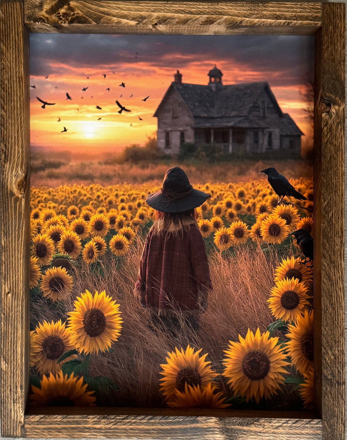 Crows At Sundown Canvas Print Exclusive