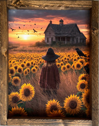 Crows At Sundown Canvas Print Exclusive