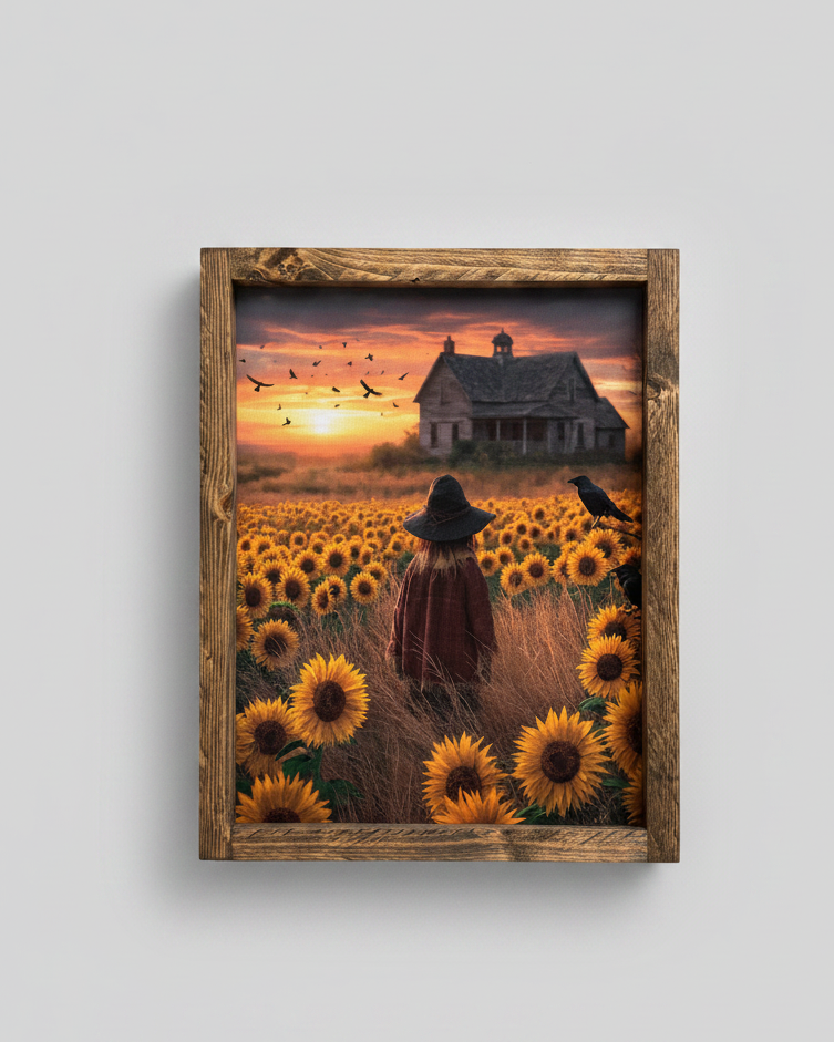 Crows At Sundown Canvas Print Exclusive