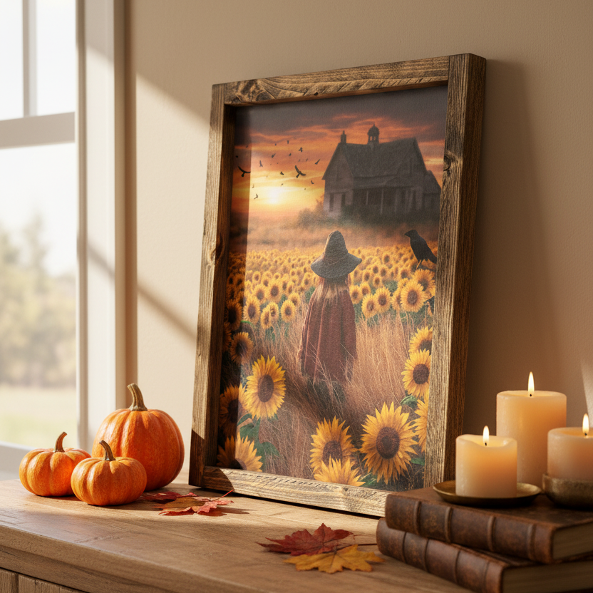 Crows at Sundown Canvas Print Exclusive