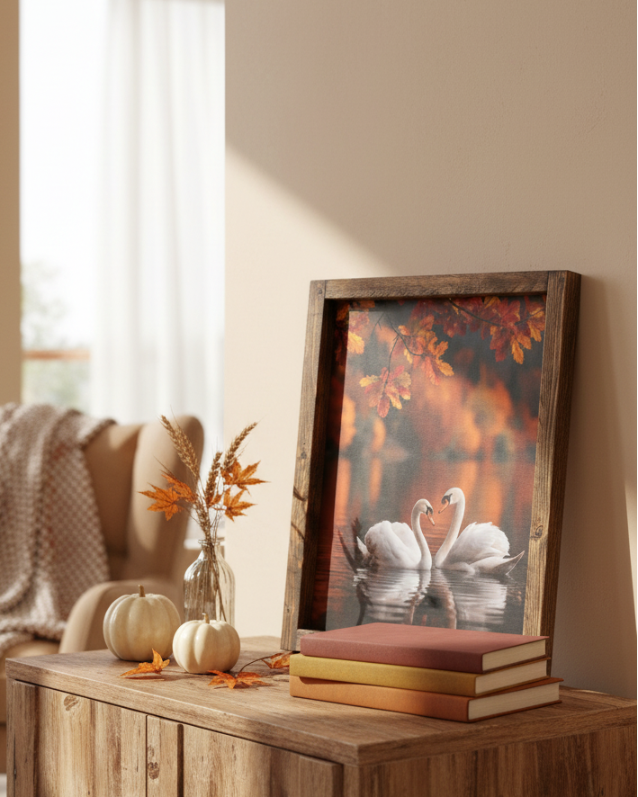 Autumn Swan Song Canvas Print Exclusive