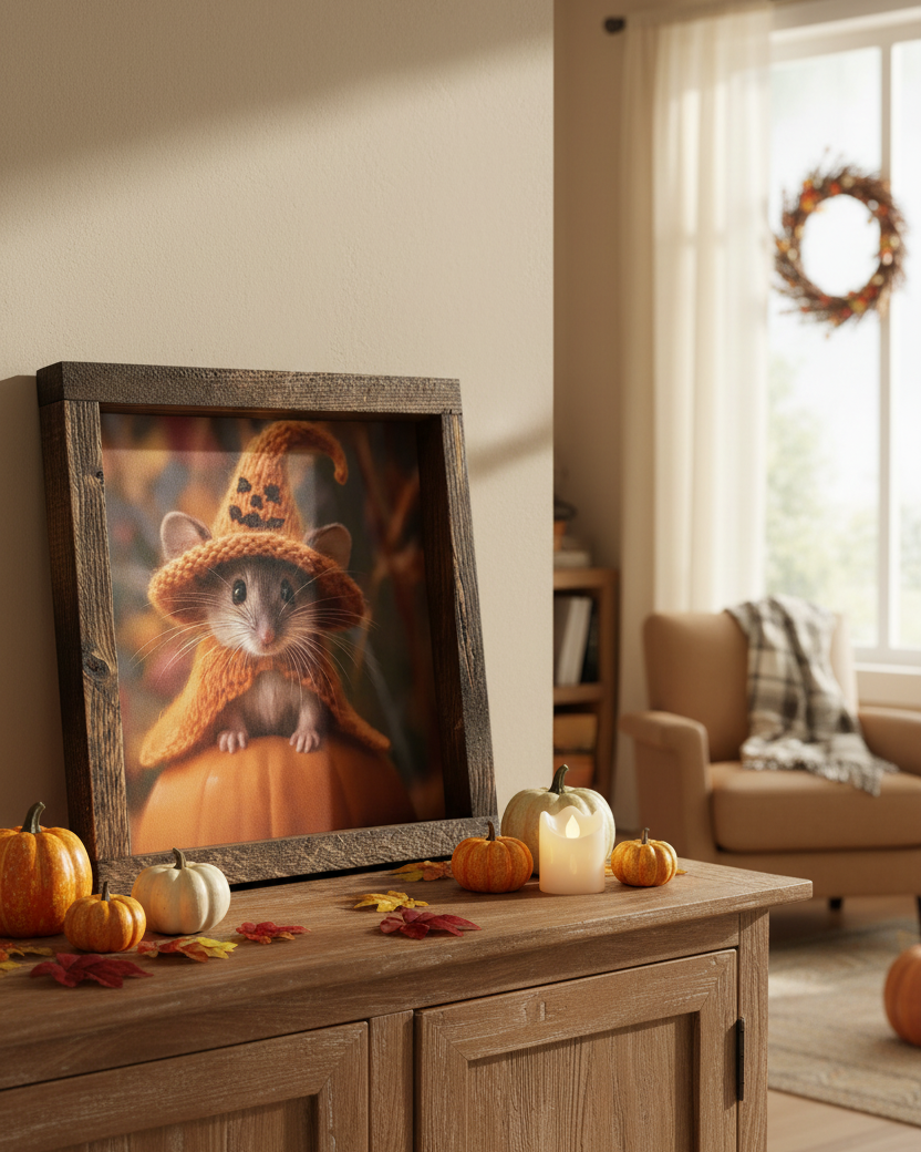 Little Harvest Mouse Canvas Print Exclusive