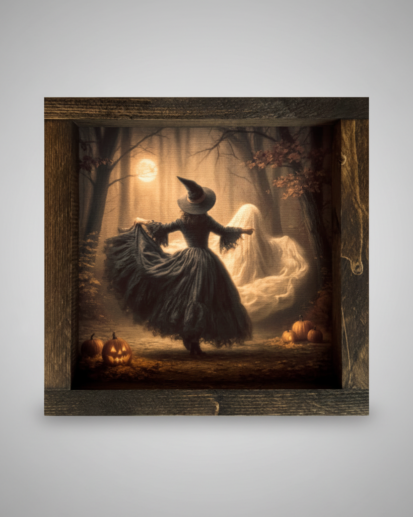 Moonlit Witch Waltz Canvas Print Exclusive