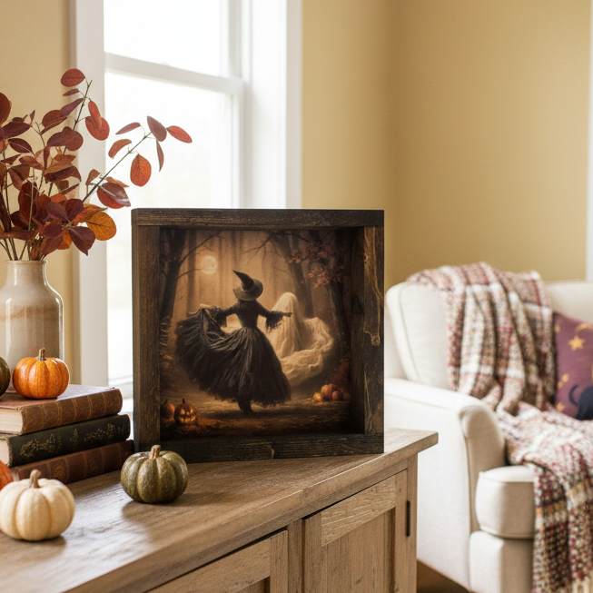 Moonlit Witch Waltz Canvas Print Exclusive