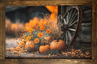 Harvest Wheel and Wildflowers Canvas Print Exclusive