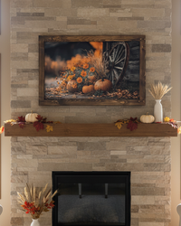 Harvest Wheel and Wildflowers Canvas Print Exclusive