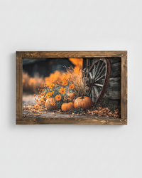 Harvest Wheel and Wildflowers Canvas Print Exclusive