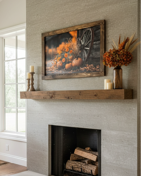 Harvest Wheel and Wildflowers Canvas Print Exclusive