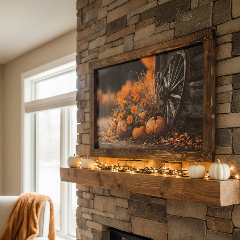Harvest Wheel and Wildflowers Canvas Print Exclusive