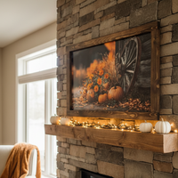Harvest Wheel and Wildflowers Canvas Print Exclusive