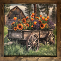 Sunflower Cart Canvas Print