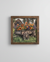 Sunflower Cart Canvas Print