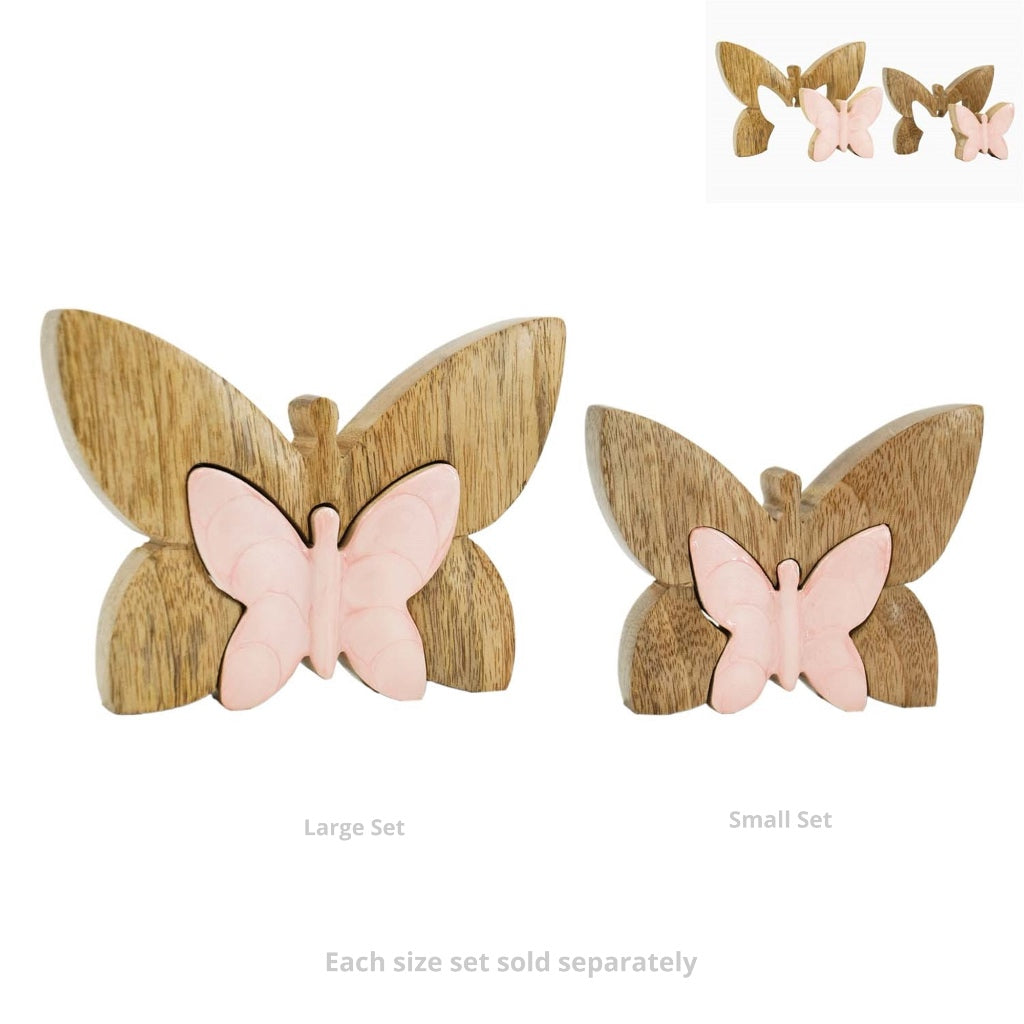 Layered Butterfly Wood Block Set