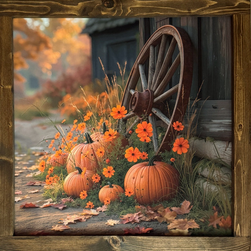 Fall at the Old Barn Canvas Print Exclusive