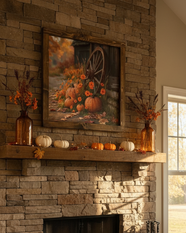 Fall at the Old Barn Canvas Print Exclusive
