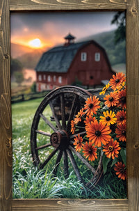 Wagon Wheel Harvest Canvas Print Exclusive