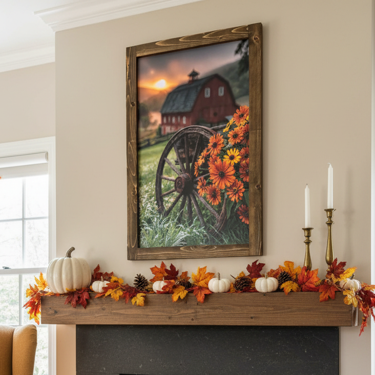 Wagon Wheel Harvest Canvas Print Exclusive