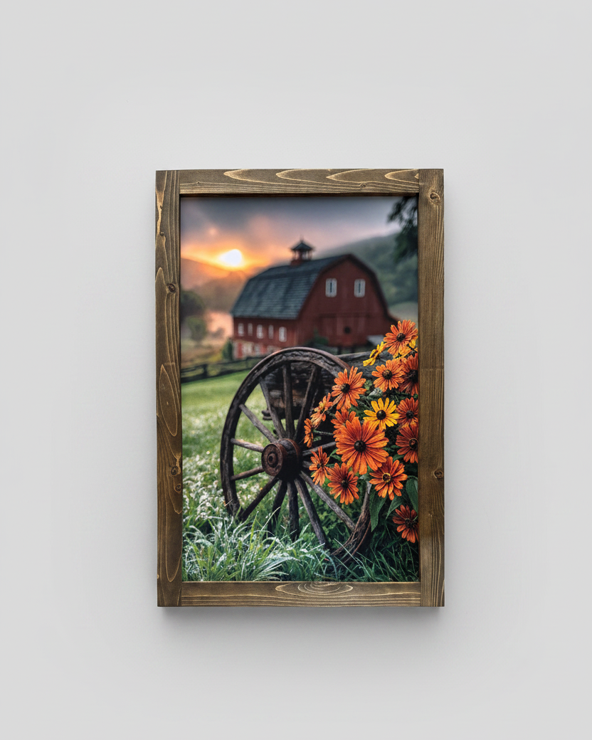 Wagon Wheel Harvest Canvas Print Exclusive