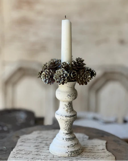 Shimmer Pine Cone Mini Candle Ring