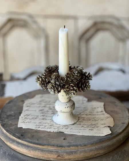 Shimmer Pine Cone Mini Candle Ring